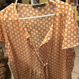 (317) Rose & Olive 2x short sleeve blouse